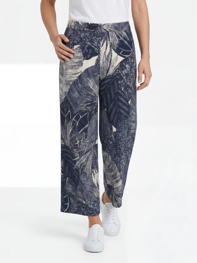 Stehmann Filiz Straight Fit Hose marine 7/8 Jersey Print