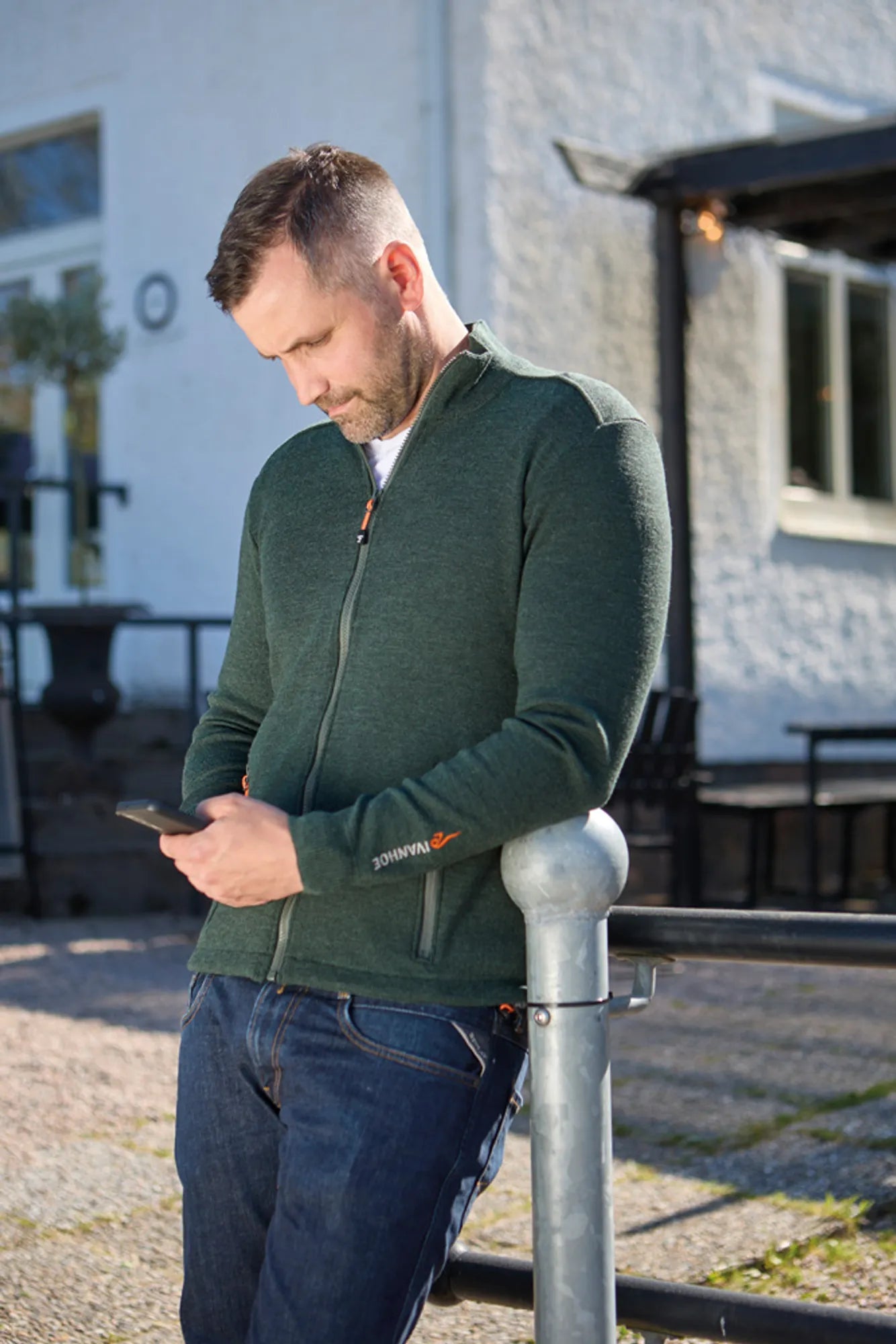 Ivanhoe Hadar Full Zip Herren Wolljacke Rifle Green Merino