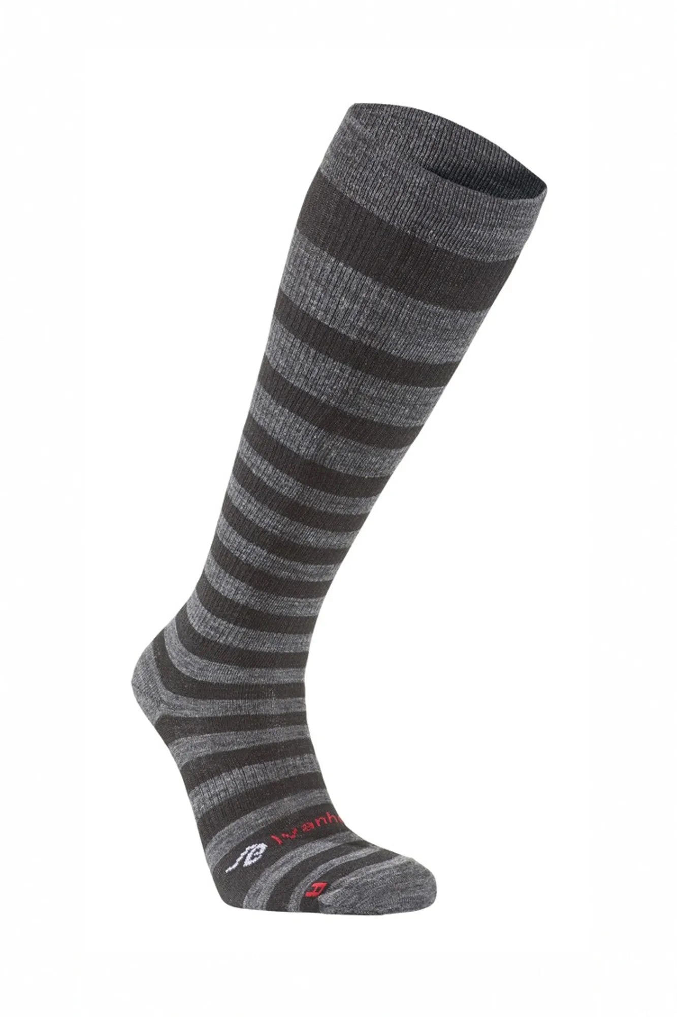 Ivanhoe Wool Sock Compression Stripe Kompressionssocken Black