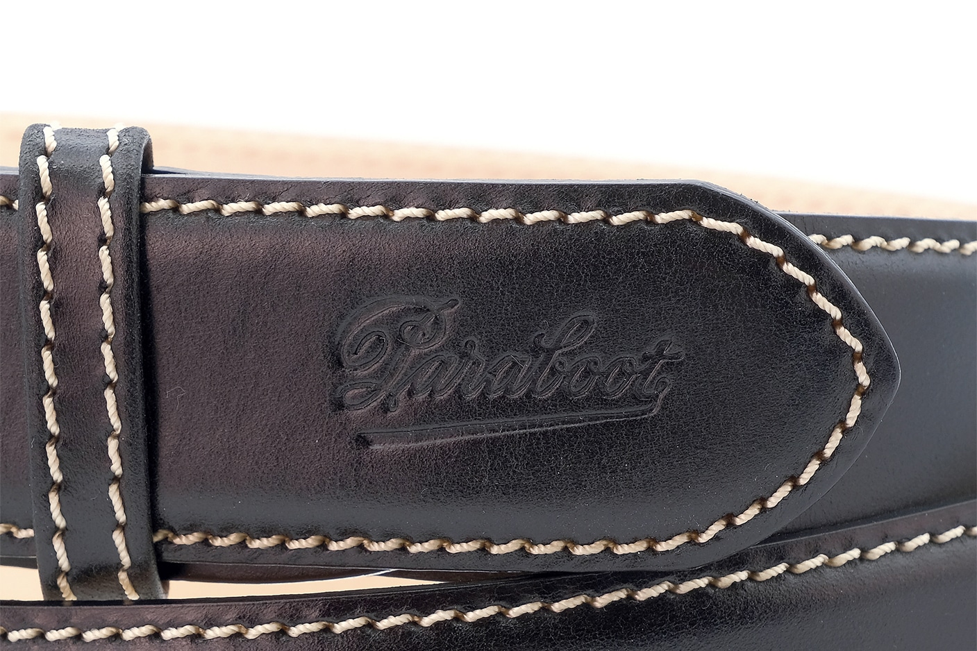 Paraboot Chronos Ledergürtel Schwarz Glattleder 30 mm