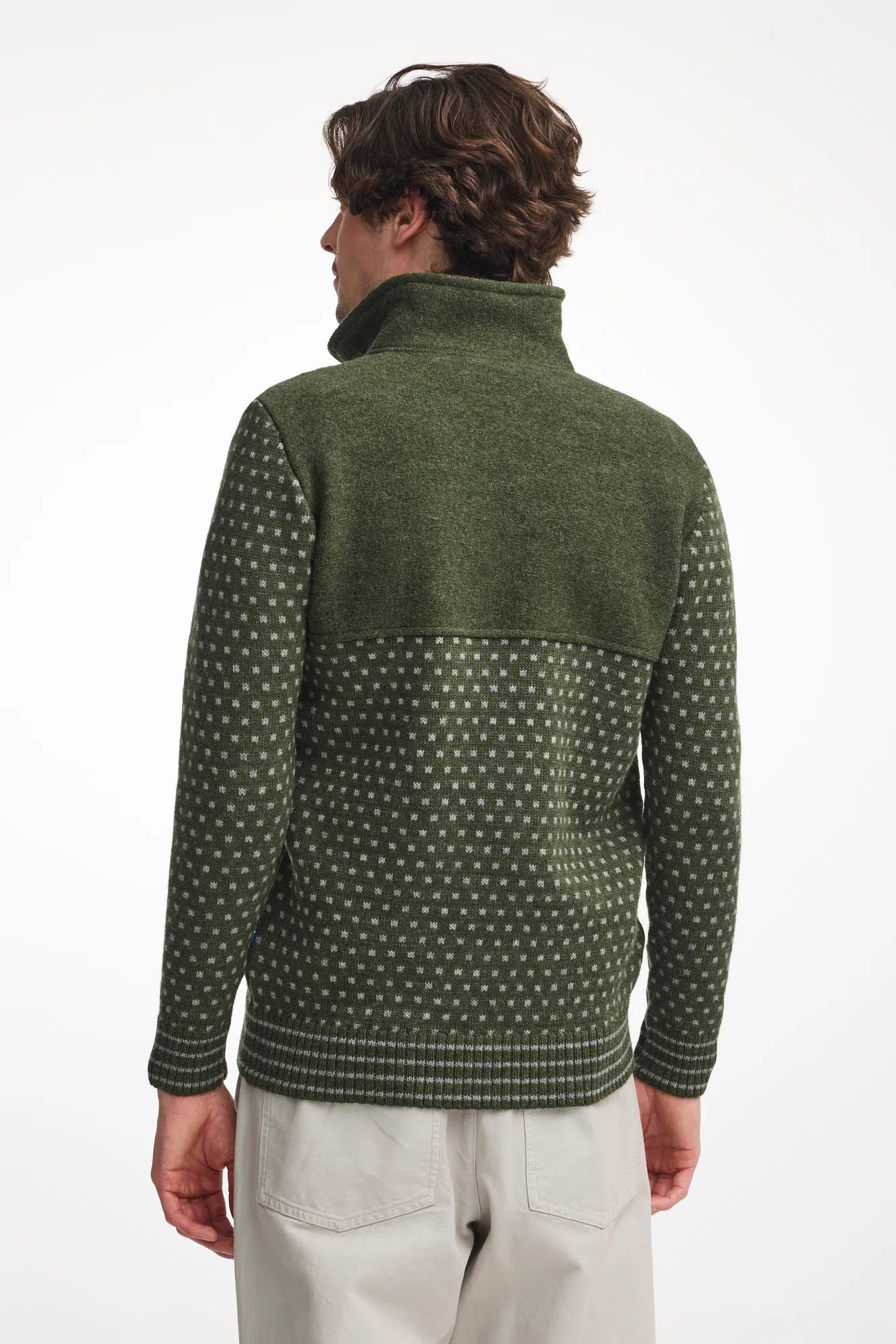Ivanhoe Sverre Half Zip Pullover Loden Green S 100% Wolle