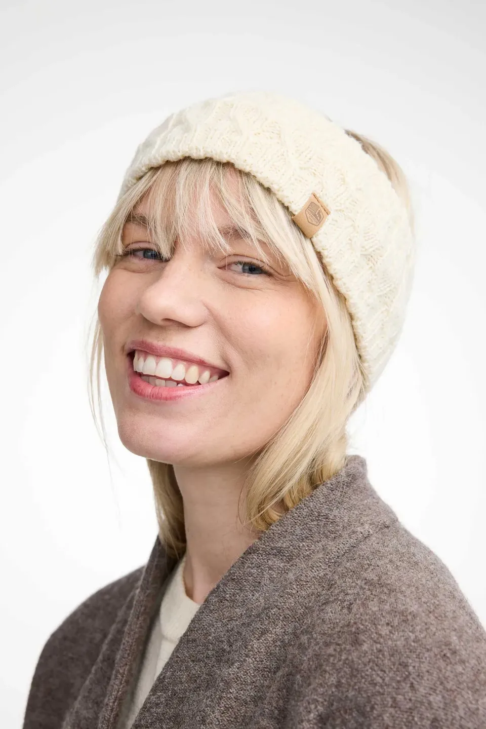 Ivanhoe NLS Cable Headband Stirnband Natural White 100% Wolle