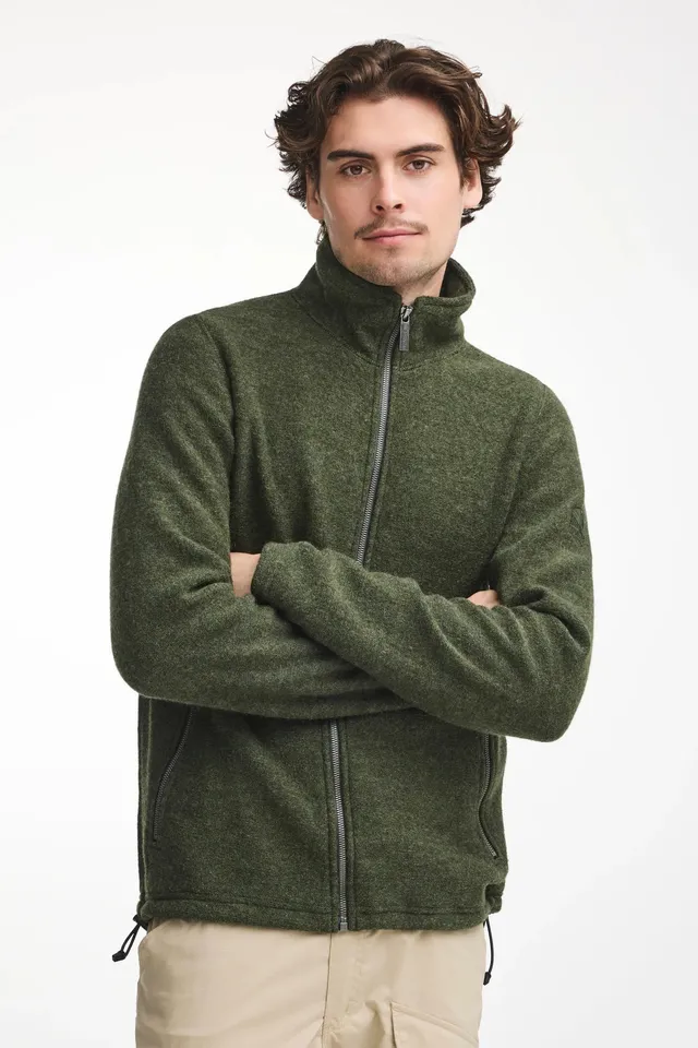 Ivanhoe Bruno Full Zip Wollpullover Loden Green Tencel