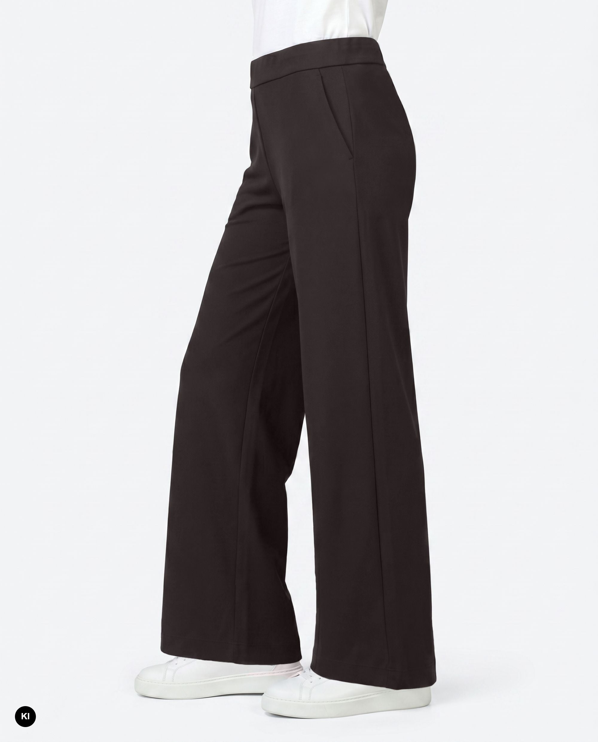 Stehmann Hamatit Relaxed Fit Hose dark mocha Wide-Leg