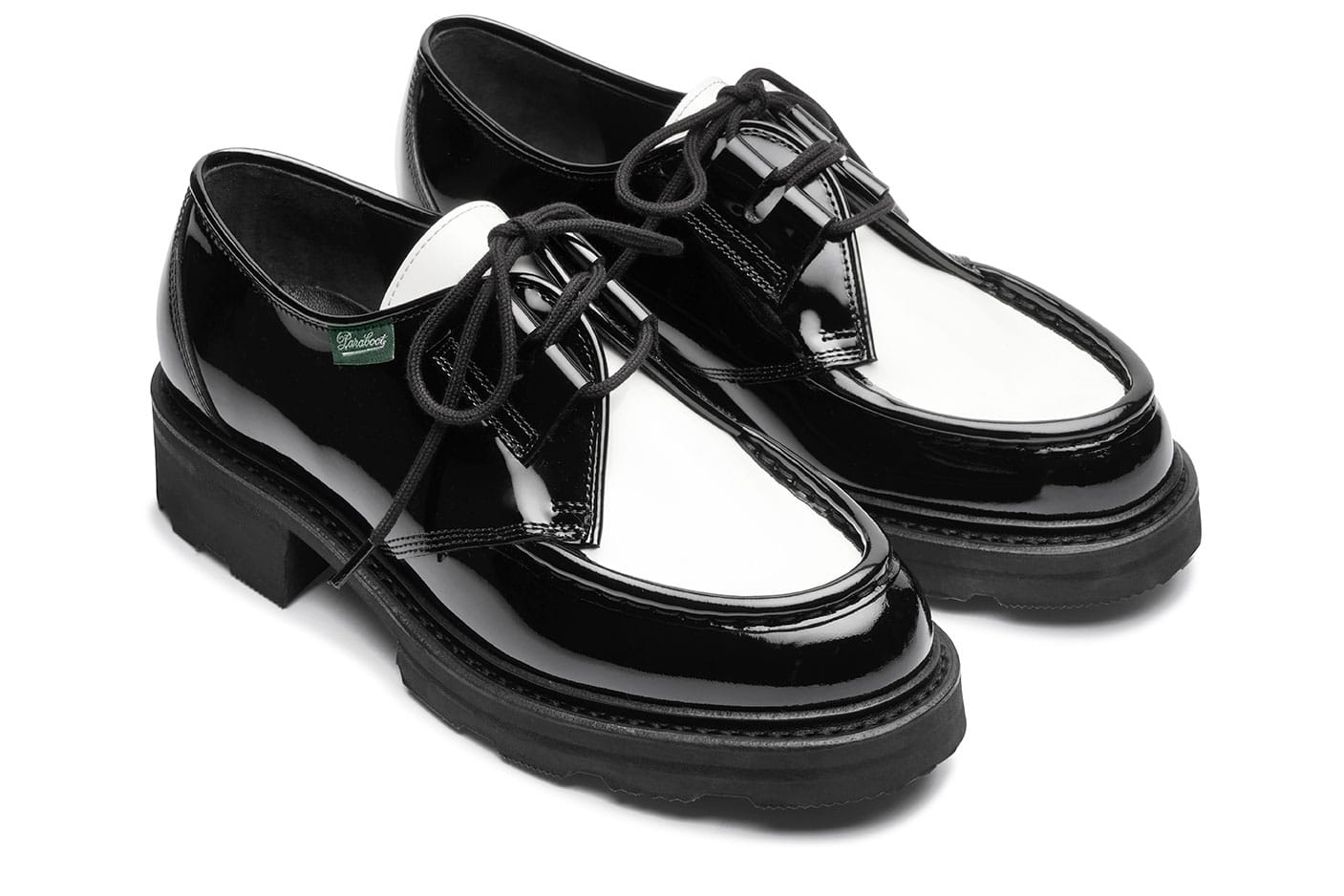Paraboot Beaubourg Phoenix Derbies Schwarz Lack Creme