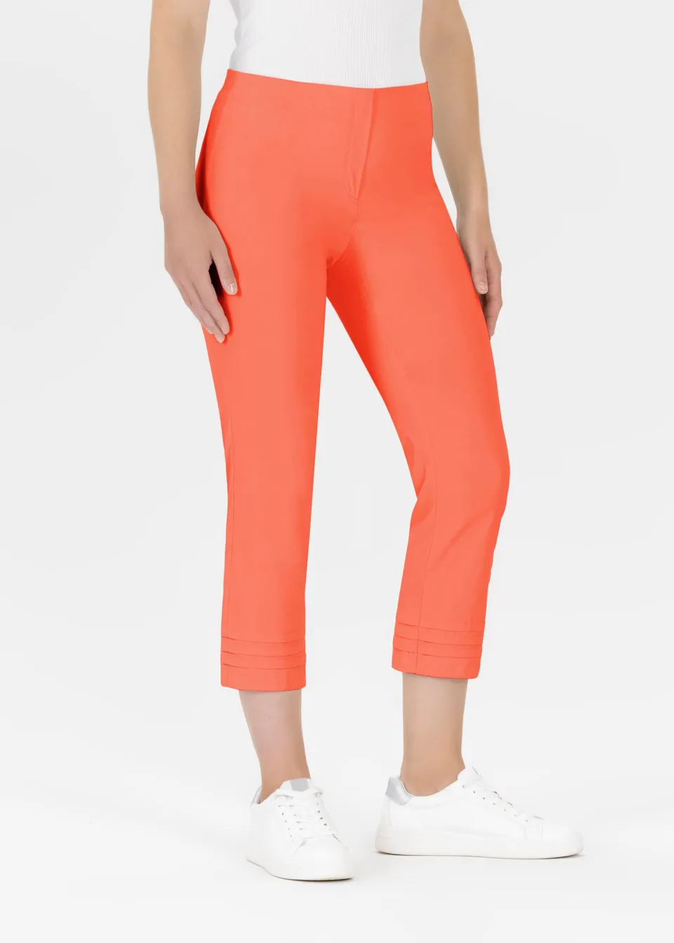 Stehmann Ina 6/8-Hose Sommer-Bengaline coral Straight Fit