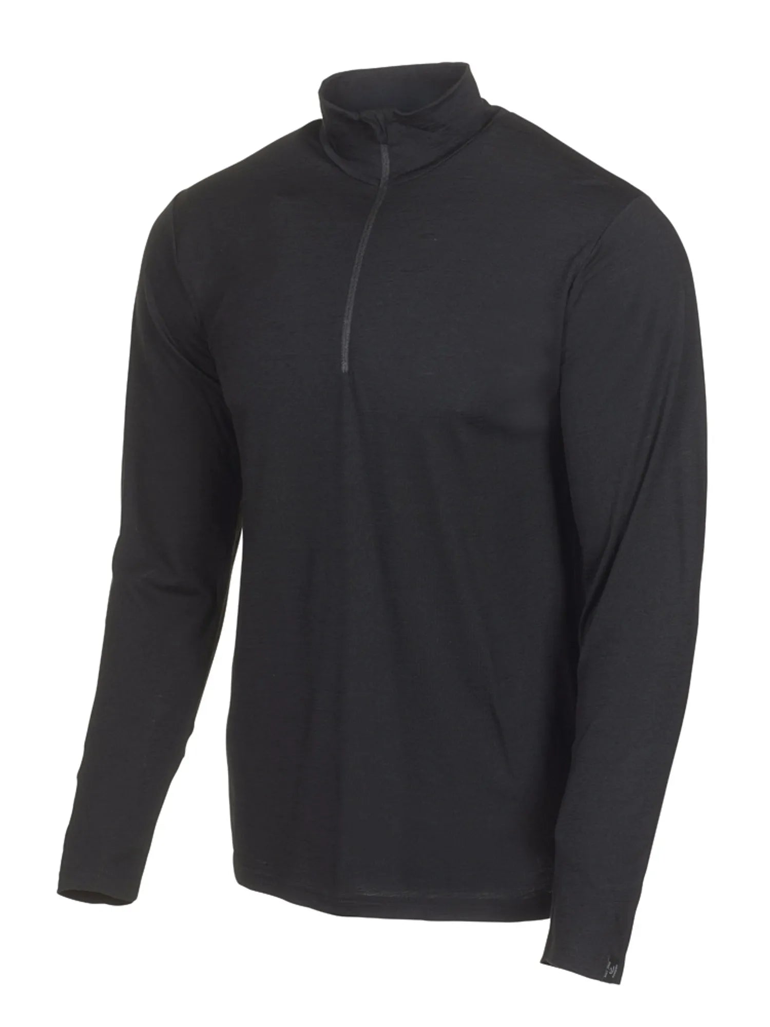 Ivanhoe Sonny Half Zip Shirt Black L Merino 160g
