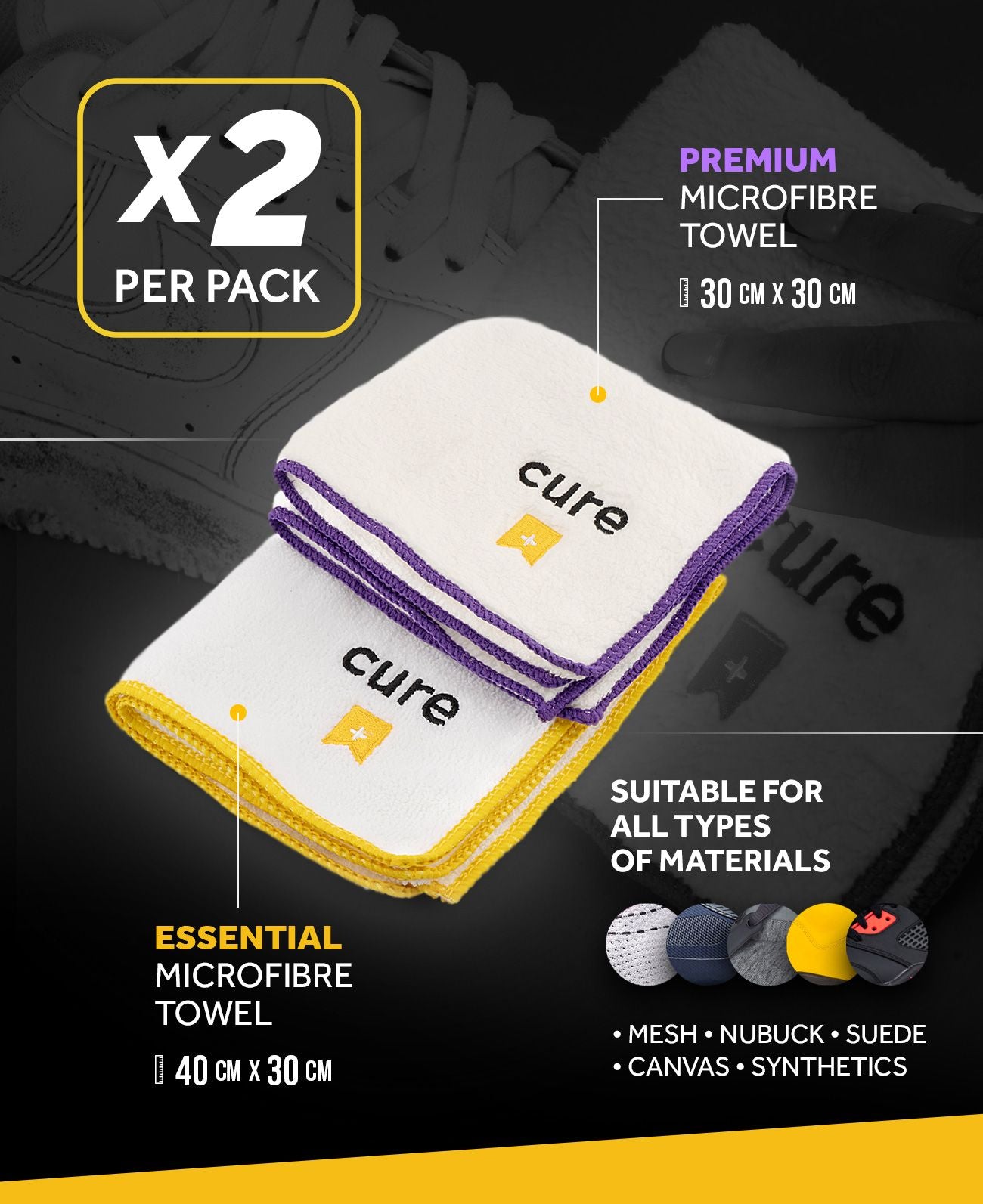 Crep Protect Towel Mikrofasertuch Sneaker 2 Stück