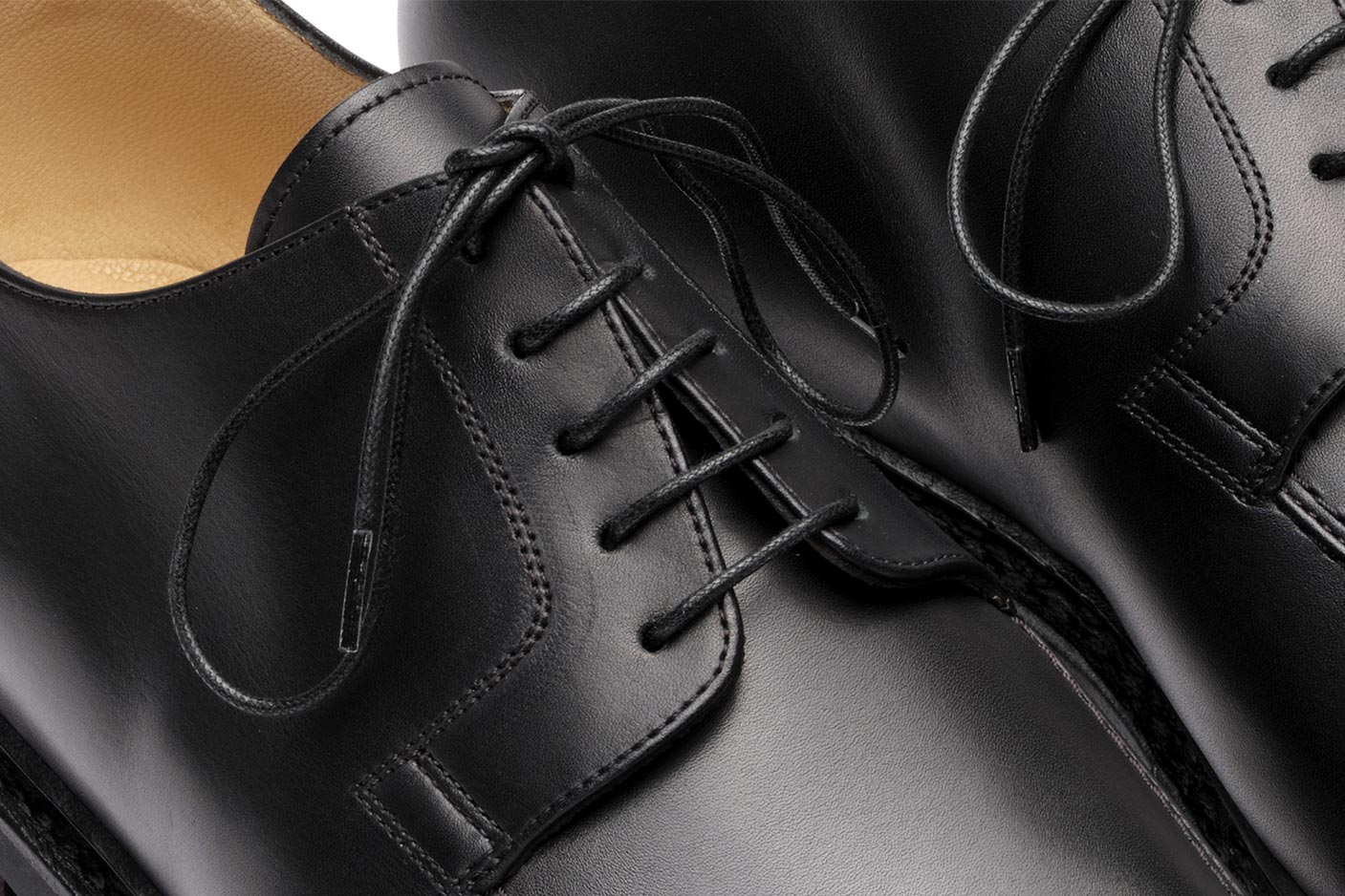 Paraboot Rousseau Actem Derby Schwarz Glattleder
