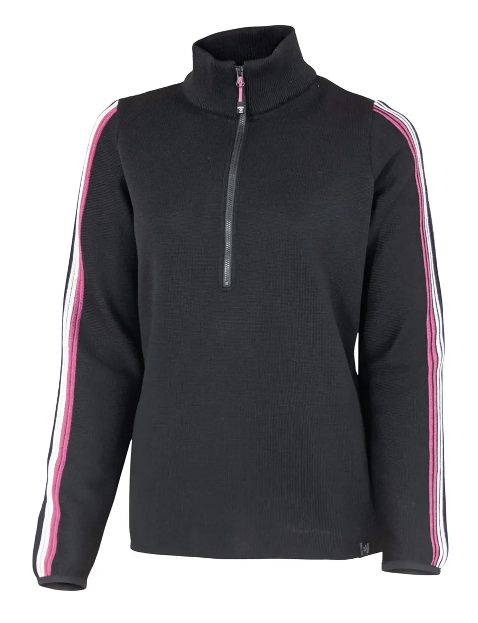 Ivanhoe Lindsey Half Zip Wollpullover Black 100% Wolle