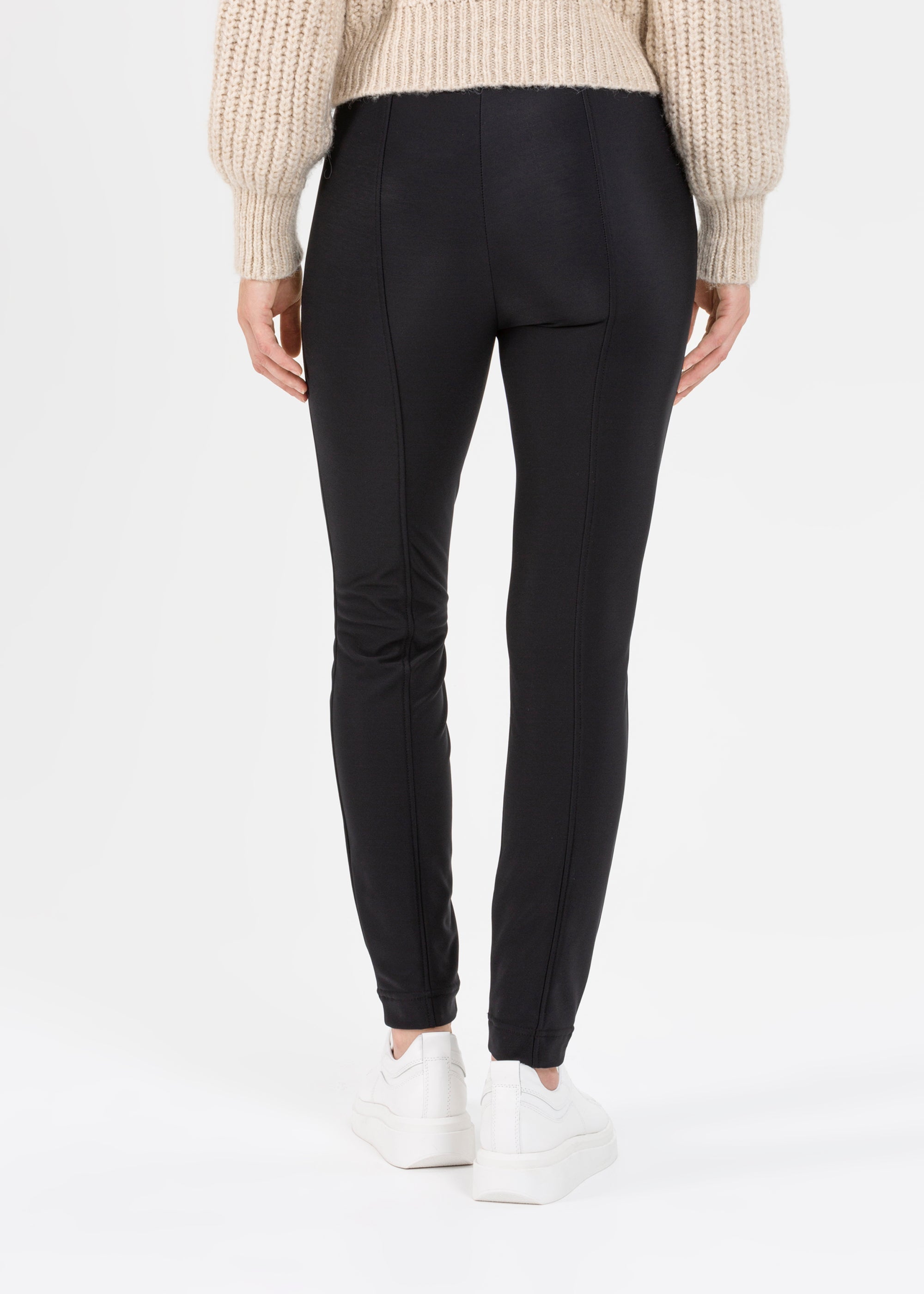 Stehmann Iselle Slim Fit 7/8 Hose schwarz Thermojersey