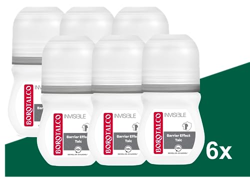 Borotalco Invisible Deo Roll-On 6x50 ml 48h Fleckenschutz