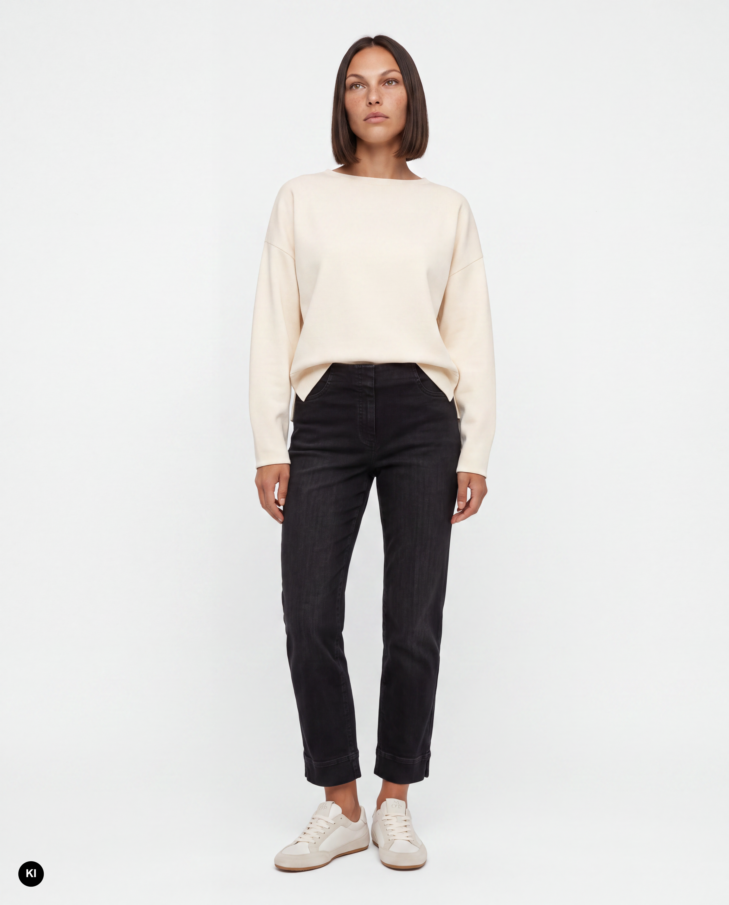 Stehmann Igor 6/8 Jeans caviar black Straight Denim