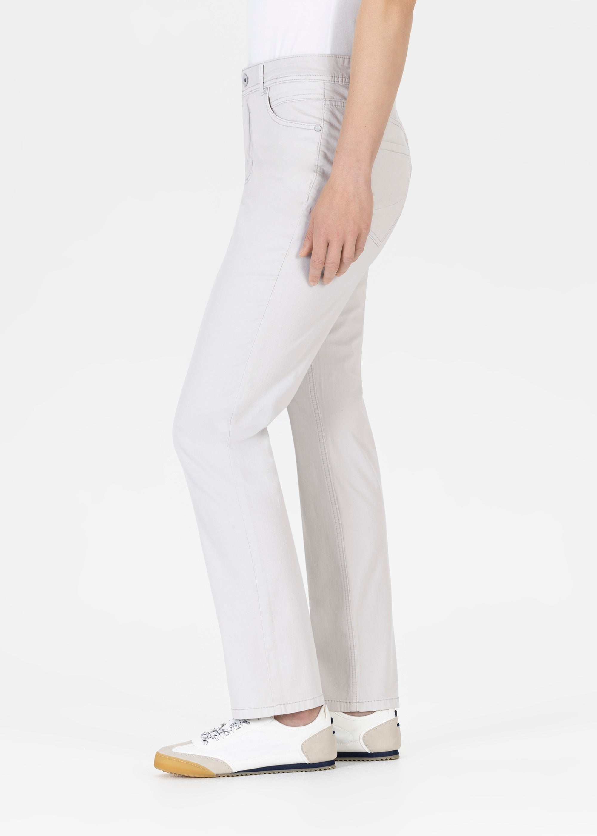 Stehmann Mellina 5-Pocket Hose metal grau Gabardine