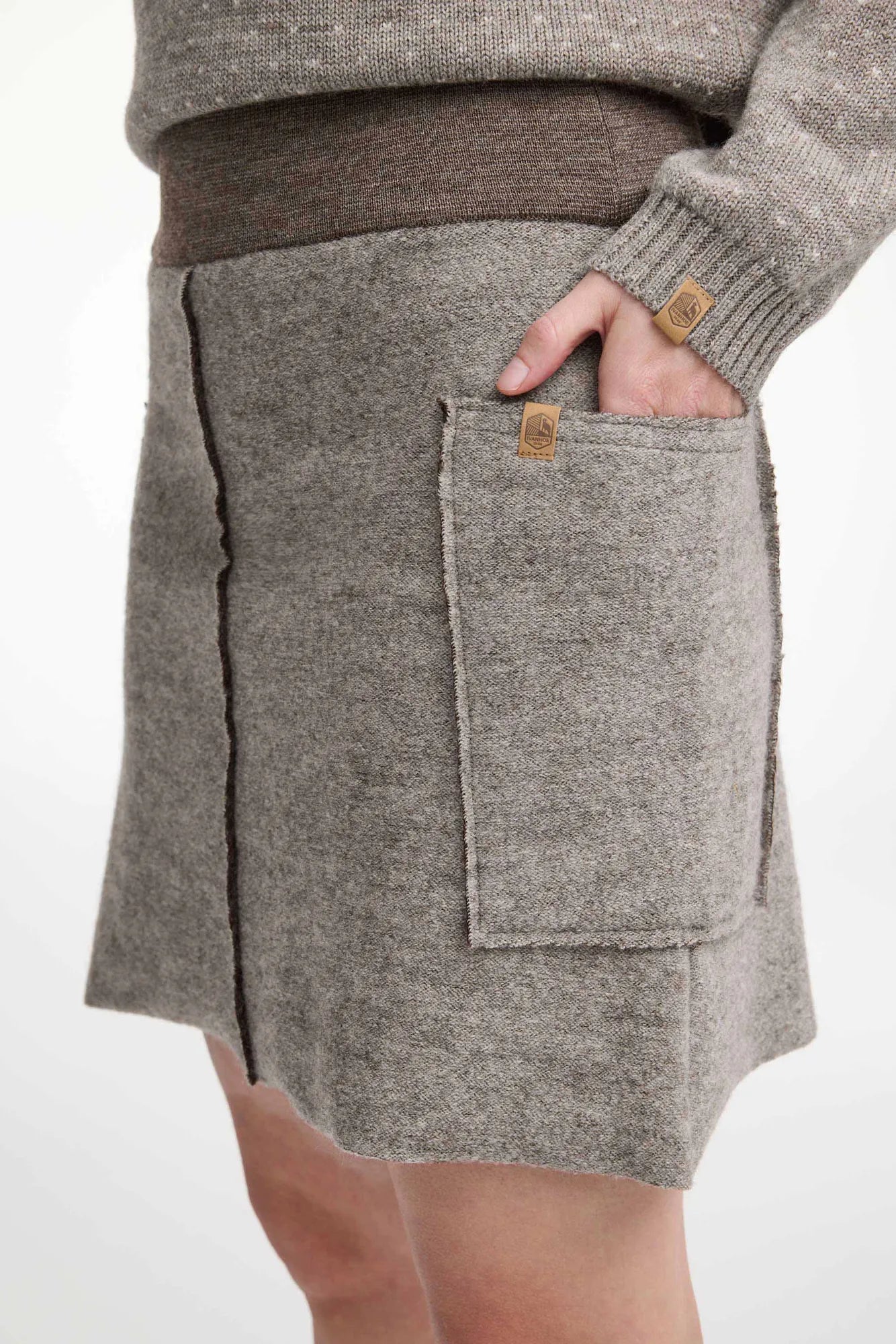 Ivanhoe NLS Lily Skirt Wollrock Latte 100% Wolle