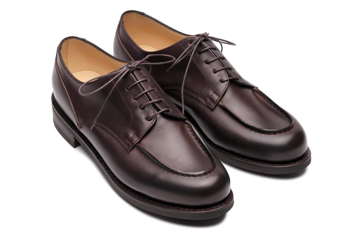 Paraboot Chambord Derby Herren Braun Glattleder Cafe