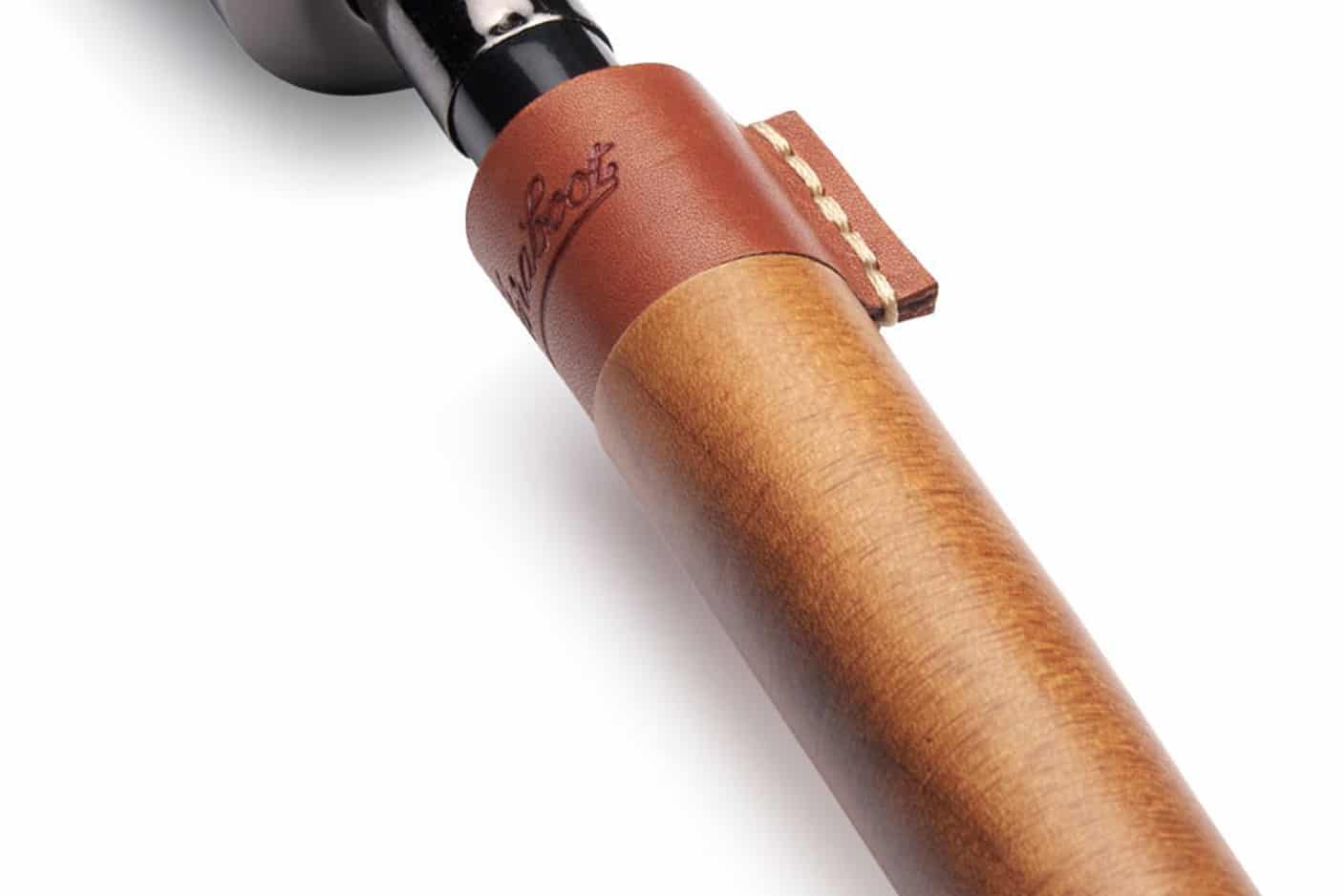 Paraboot Parapluie Regenschirm Stockschirm Ledergriff