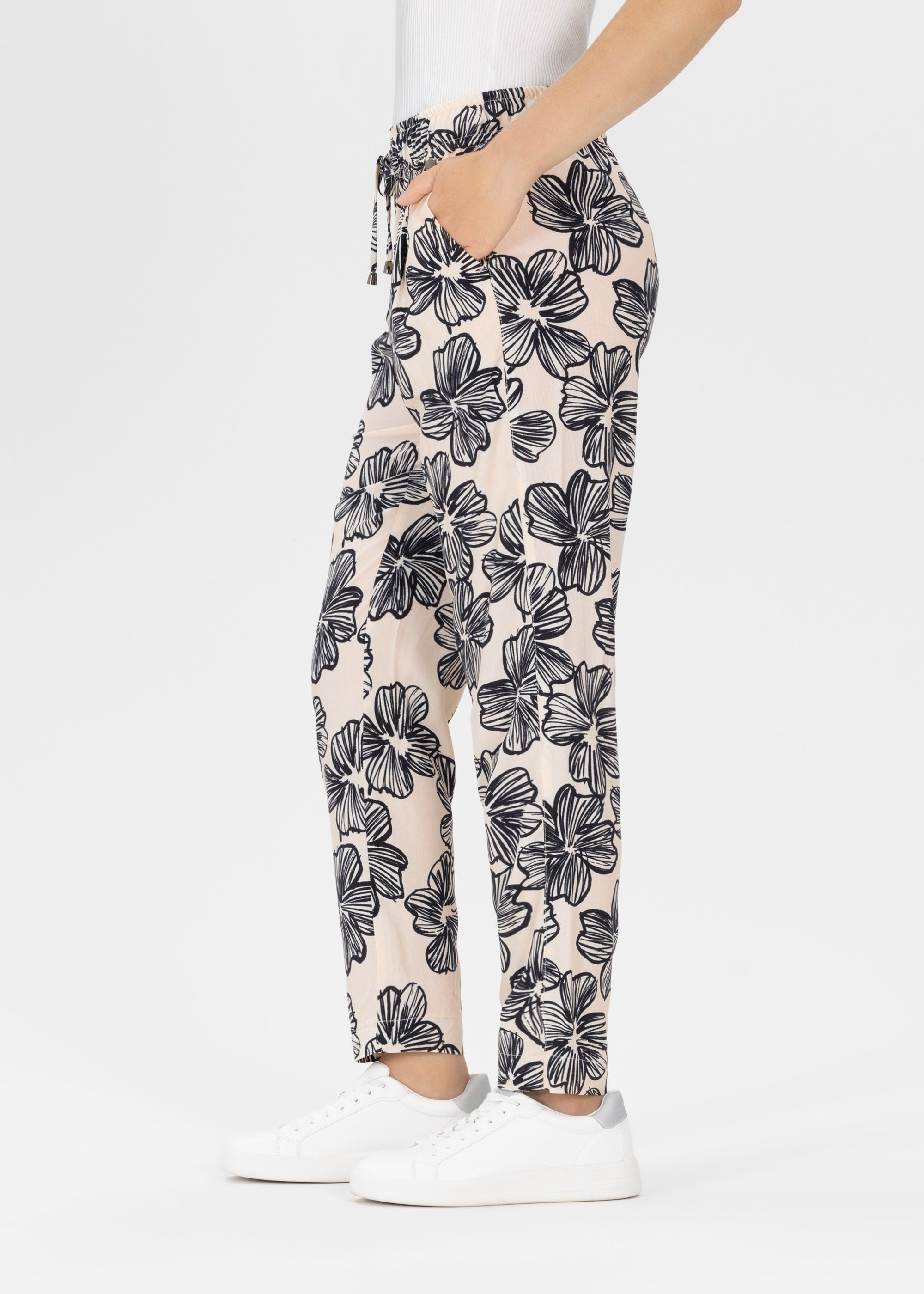 Stehmann Zypern Relaxed Fit 7/8-Hose schwarz Viskose