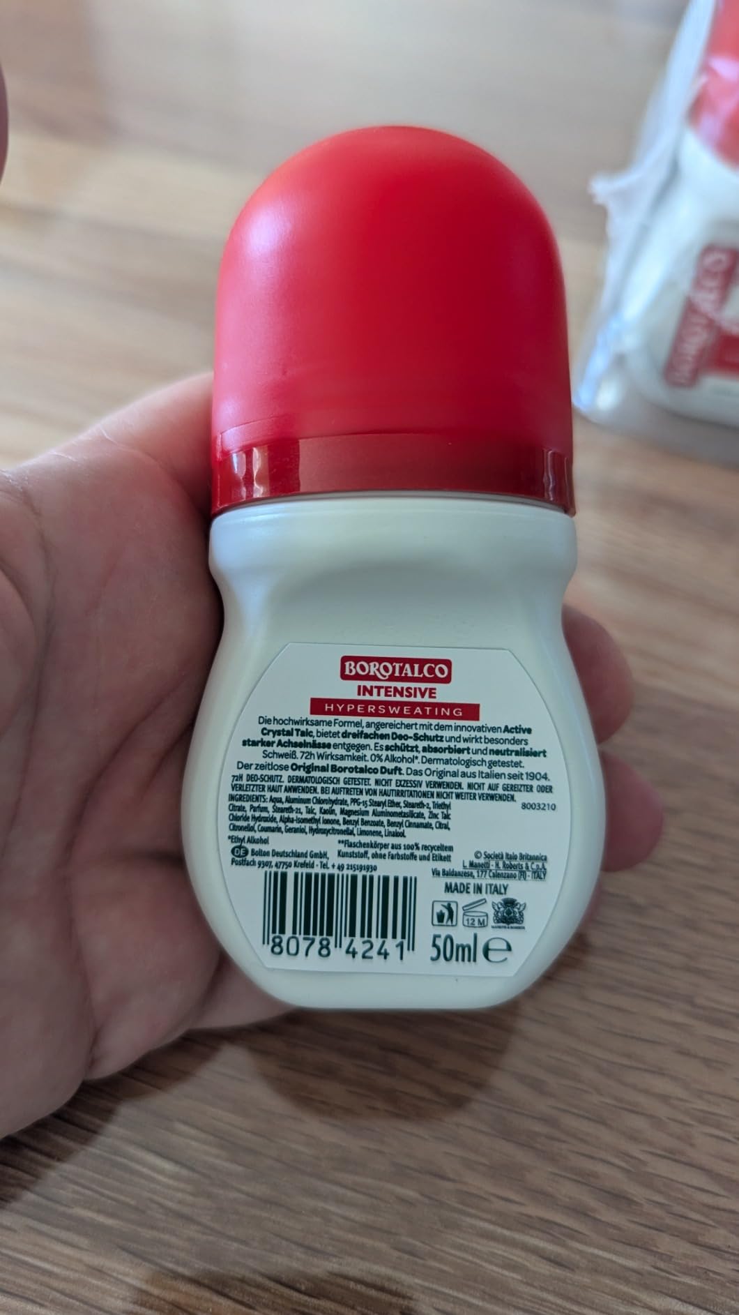 Borotalco Original Deo Roll-On 50 ml ohne Alkohol