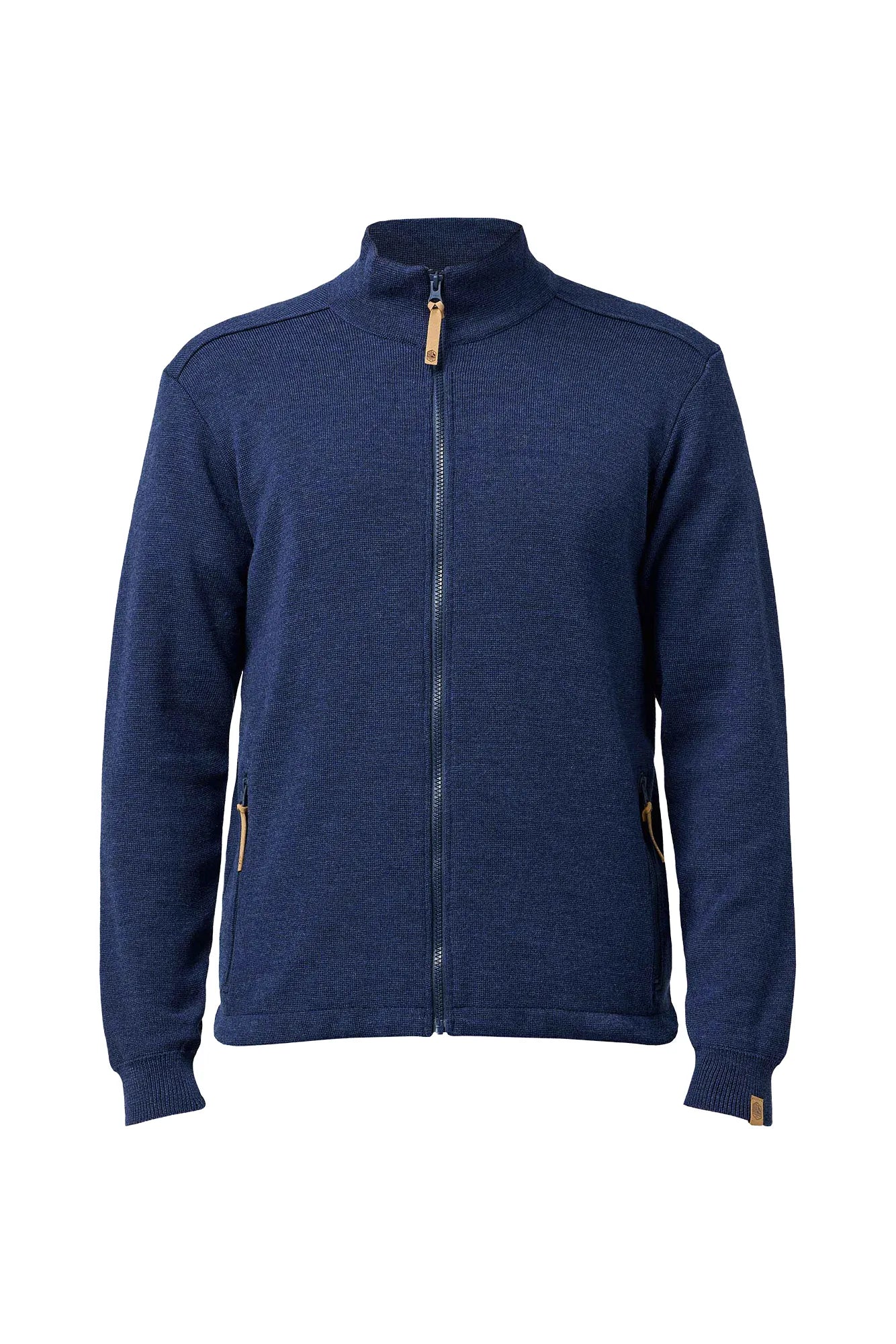 Ivanhoe Helmer Full Zip Strickjacke Steelblue Merino