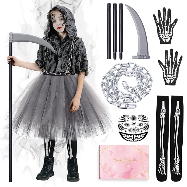 YYDSXK Sensenmann Kostüm Kinder Gr. 140 Halloween