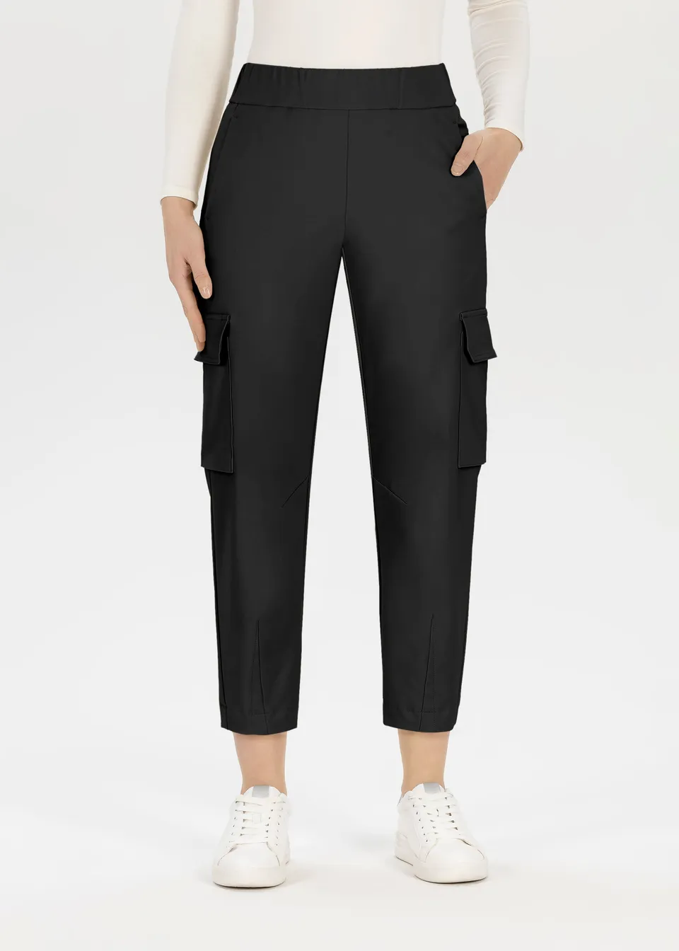 Stehmann Rosalyn Cargohose 6/8 schwarz Bi-Stretch