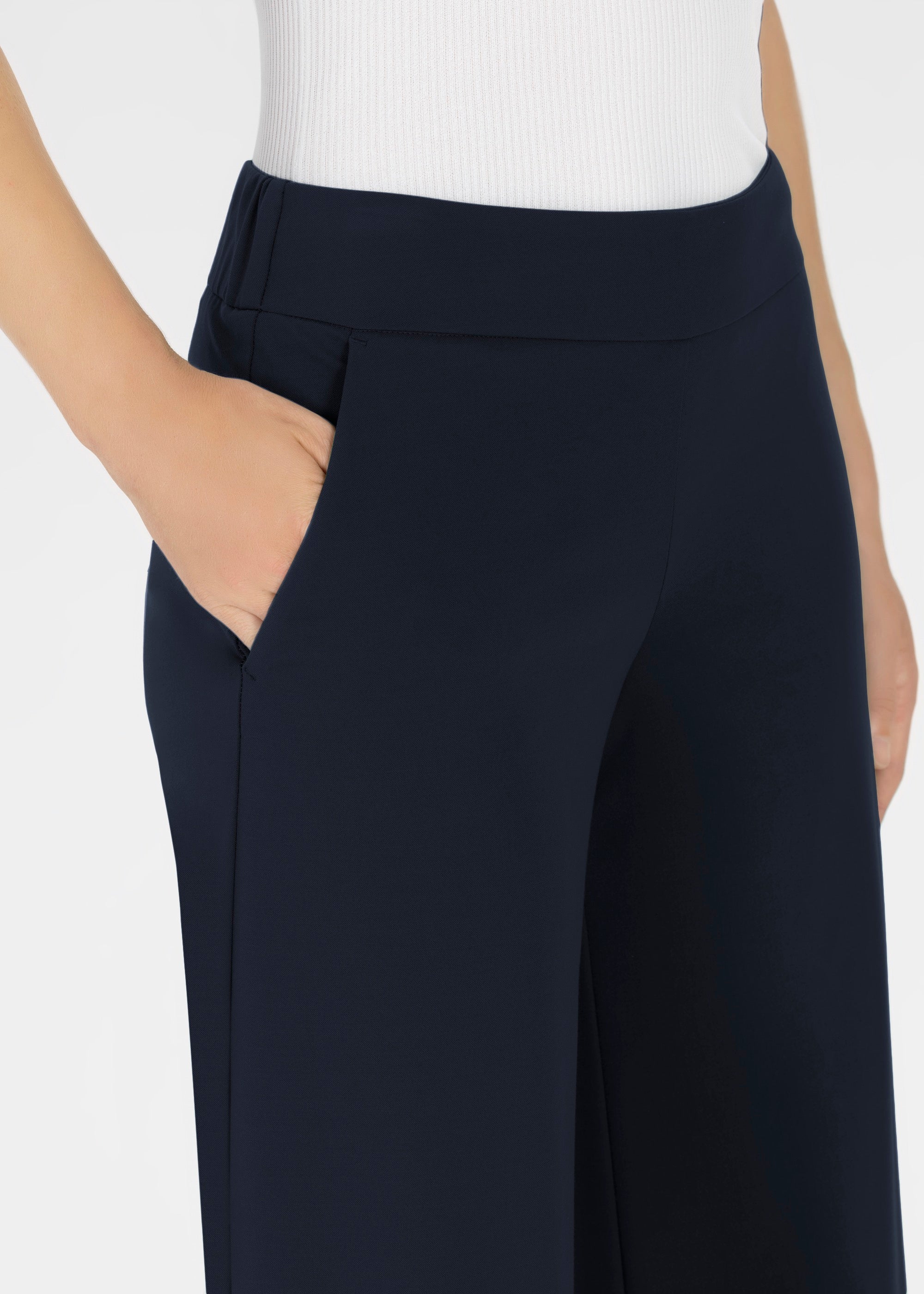 Stehmann Hamatit Weite Hose Sommerjersey marine