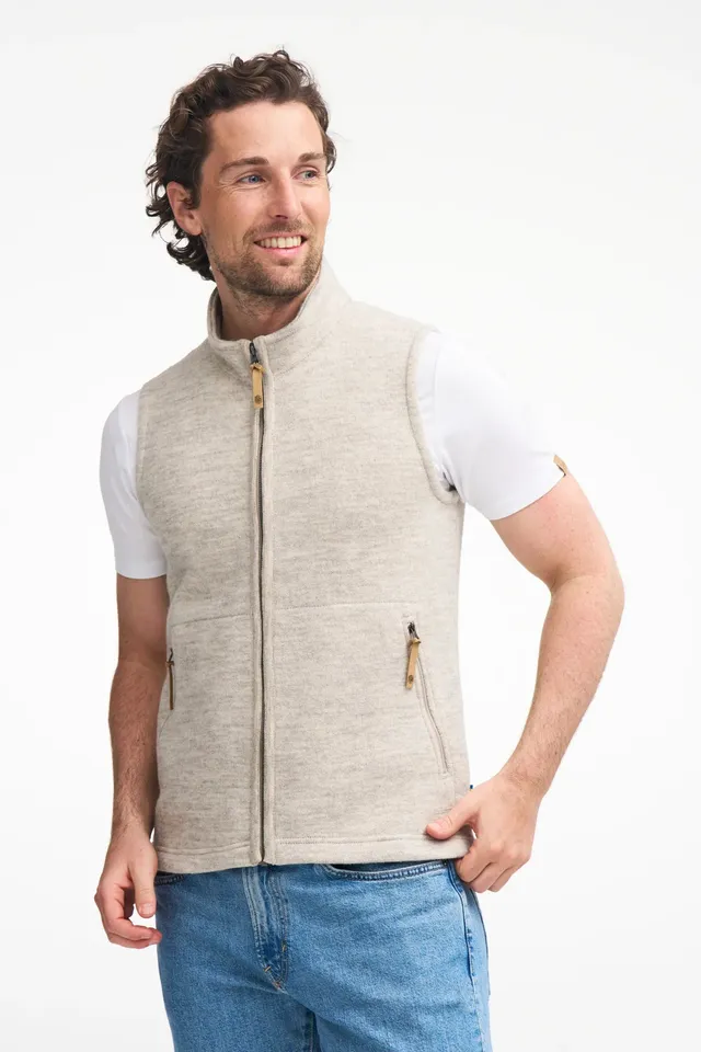 Ivanhoe NLS Barley Vest Weste Birch 100% Wolle