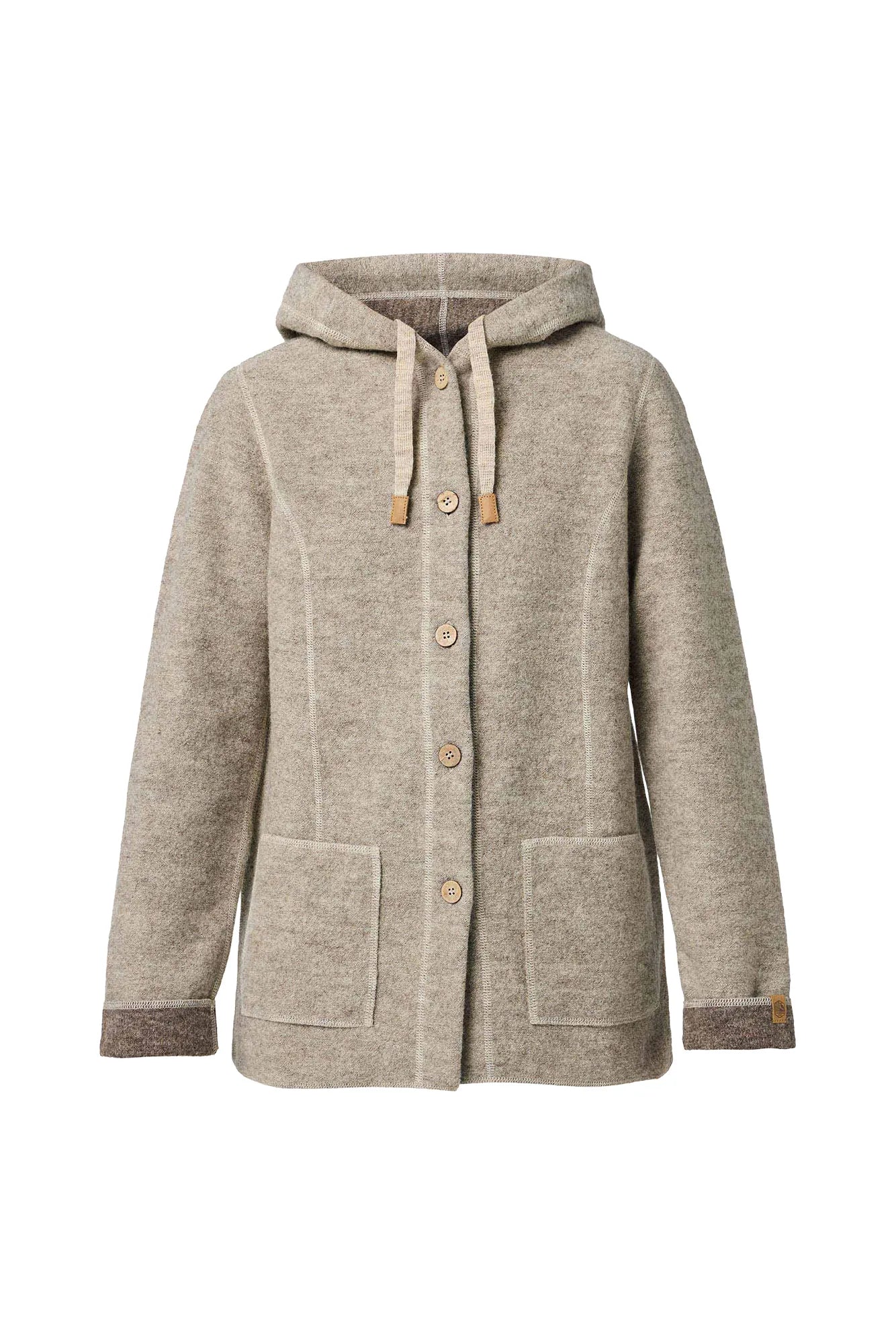Ivanhoe NLS Dahlia Wolljacke Birch Damen Kapuze