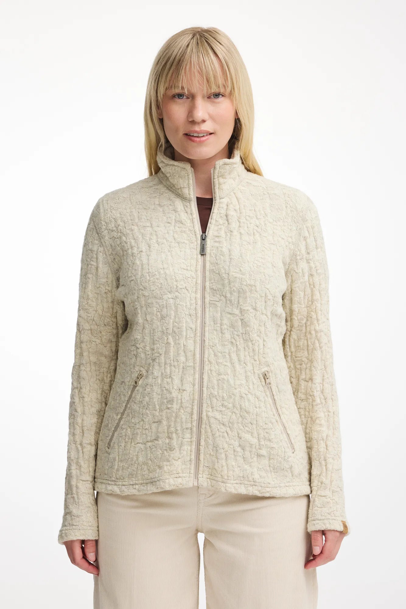 Ivanhoe Tuva Jaquard Strickjacke Naturmelange 450g
