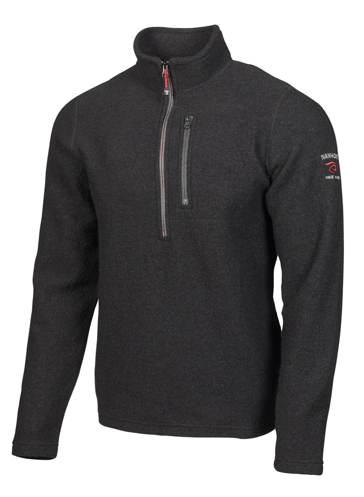 Ivanhoe Trille Half Zip Pullover Schwarz 98% Wolle