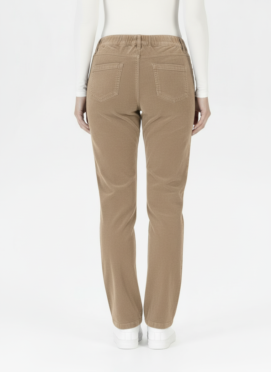 Stehmann Melli Relaxed Fit Hose Baby Corduroy dark camel