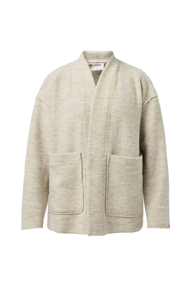 Ivanhoe Ammarp Strickjacke Damen Birch 100% Filzwolle