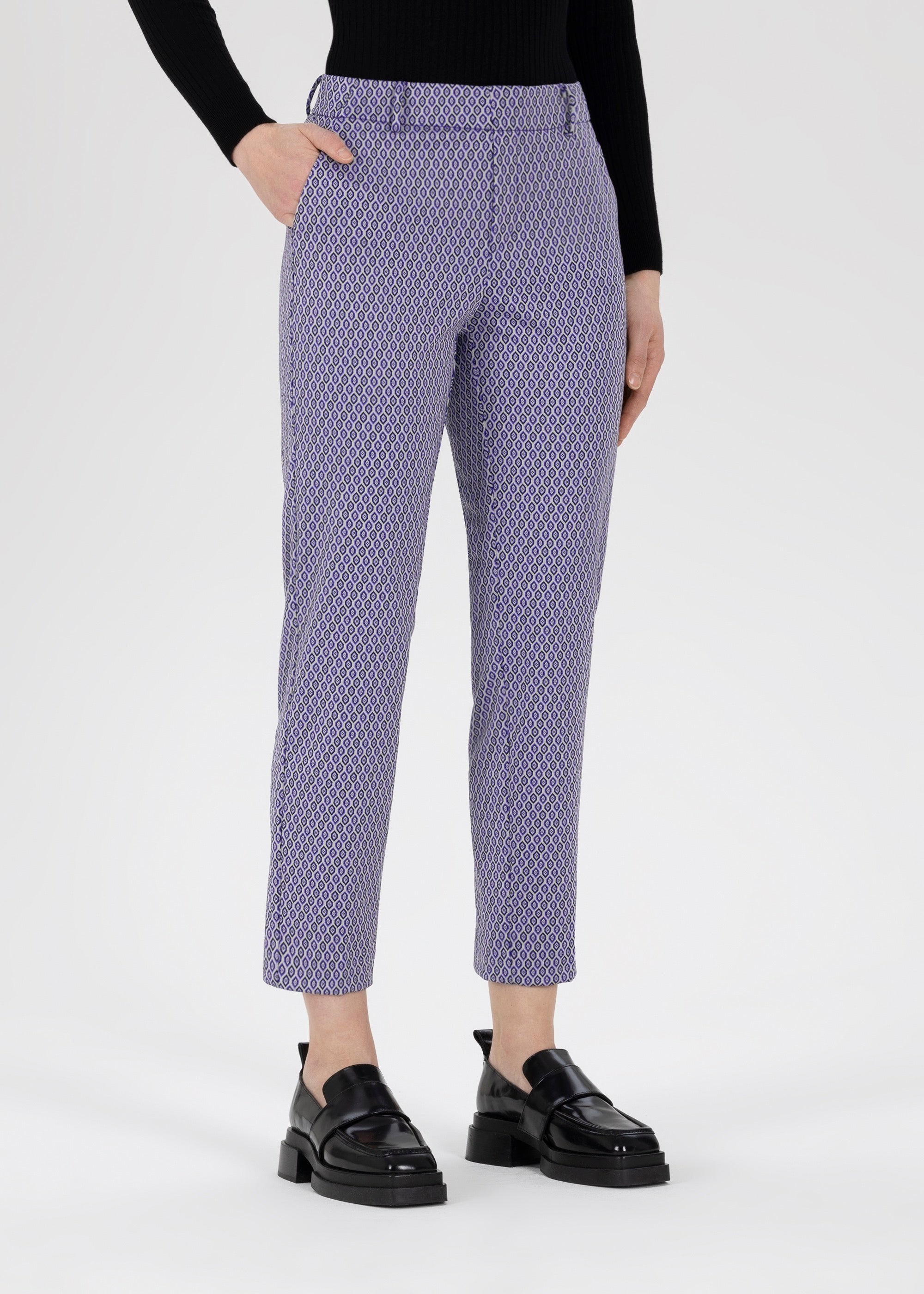 Stehmann Fluor 6/8-Chino Hose amaranth purple