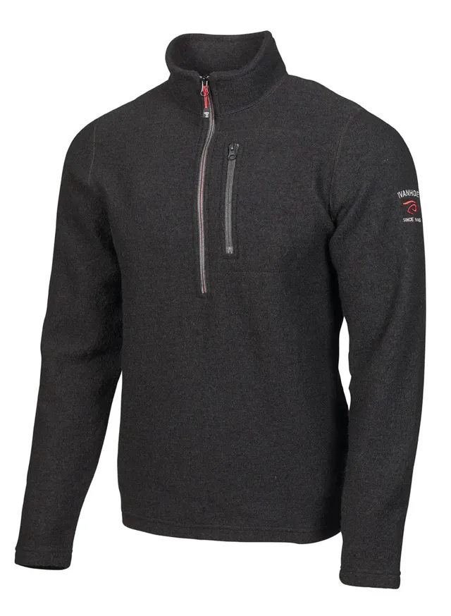 Ivanhoe Trille Half Zip Pullover Schwarz 98% Wolle