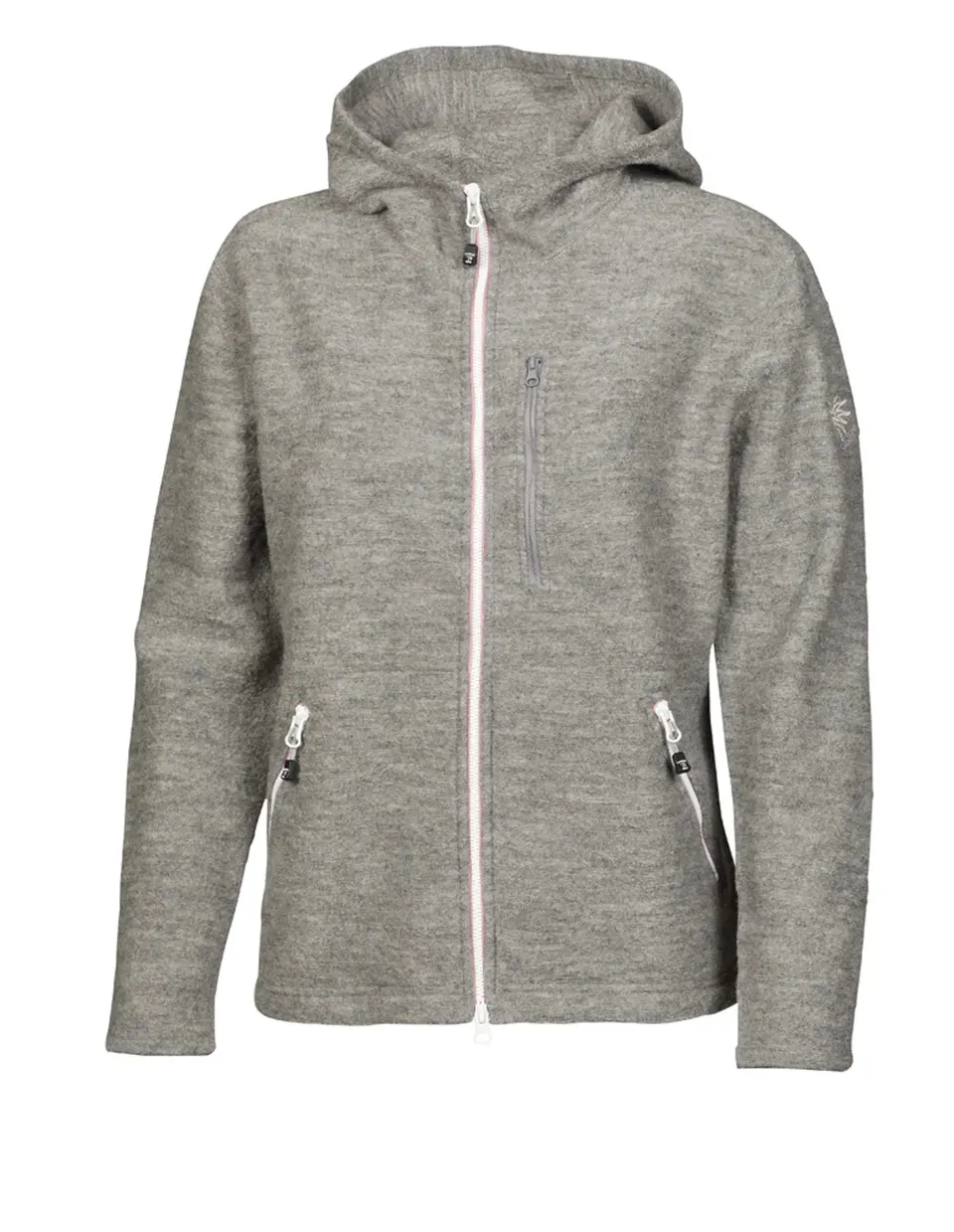 Ivanhoe Tara Hood Strickhoodie Grey Marl 98% Wolle