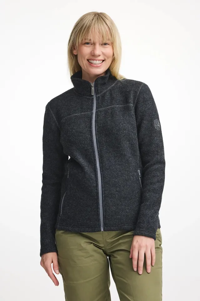 Ivanhoe Beata Full Zip Wolljacke Graphite Marl Gr 38