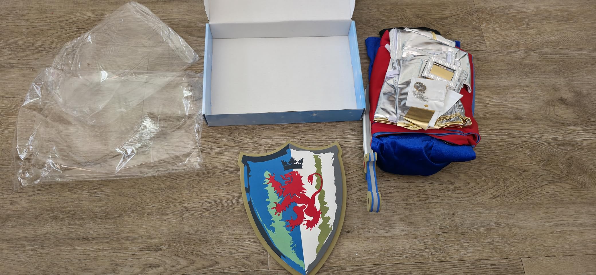 YYDSXK Ritter Kostüm Kinder 130 mit Helm Umhang Schild