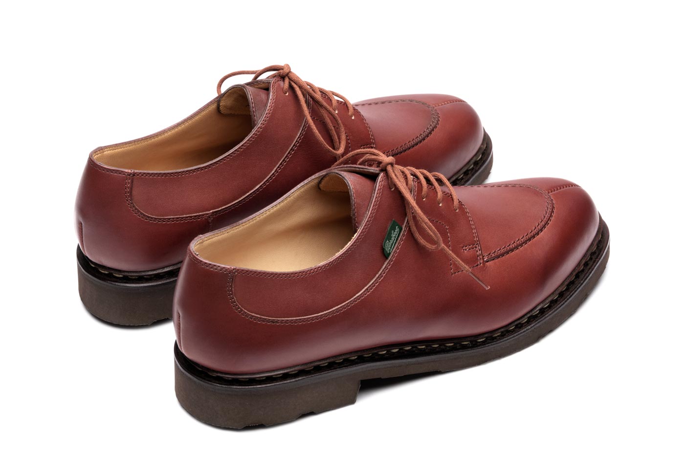 Paraboot Avignon Derby Braun Glattleder Griff