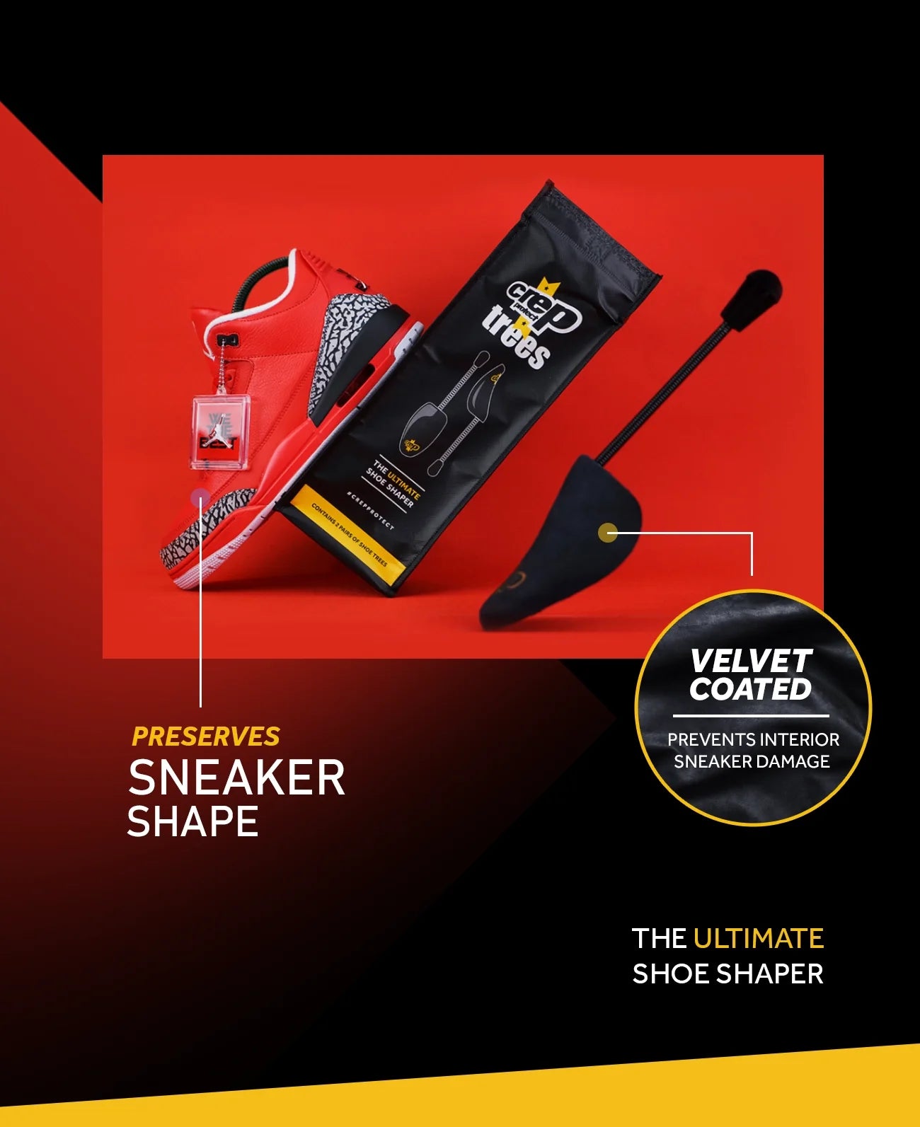 Crep Protect Store & Display Trees Schuhspanner Samt 1 Paar
