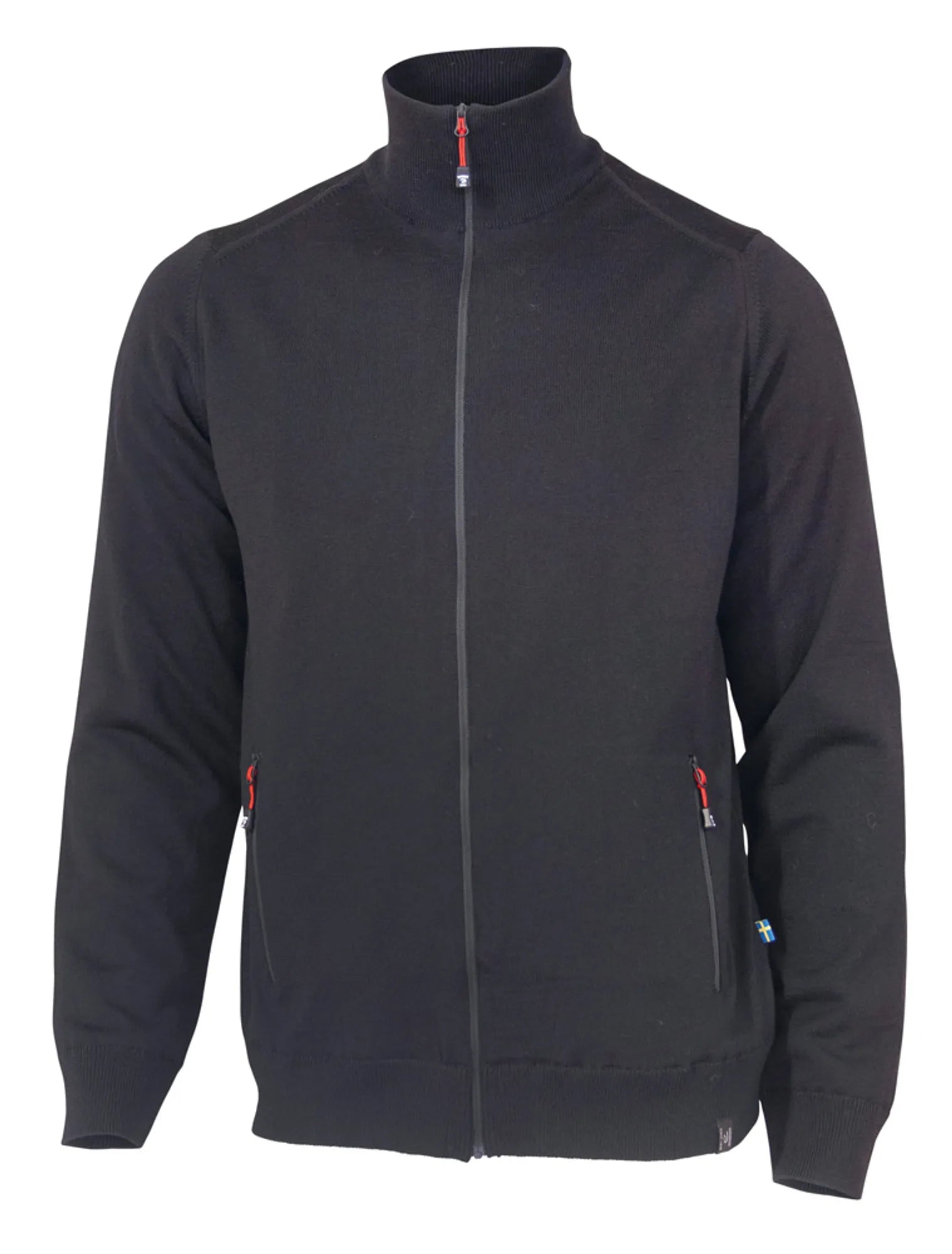 Ivanhoe York Full Zip Windbreaker Unisex Schwarz Merinowolle