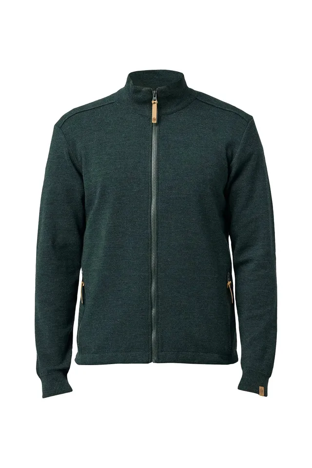 Ivanhoe Helmer Full Zip Merinopullover Rifle Green S 100% Merino