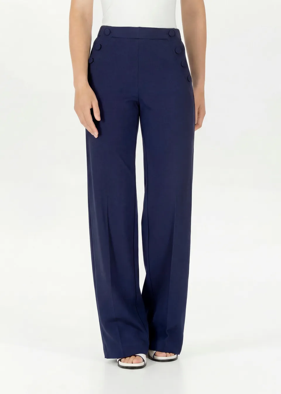 Stehmann Hillde Hose marine Viscose Jersey Sailor