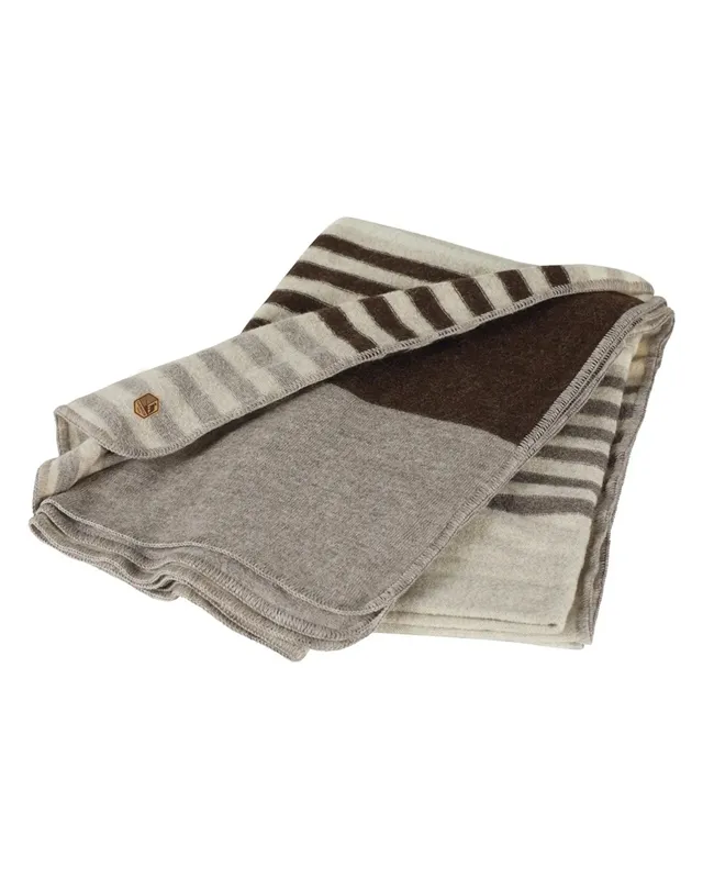 Ivanhoe NLS Blanket Stripe Wollpläd Multi 130x210 ungefärbt