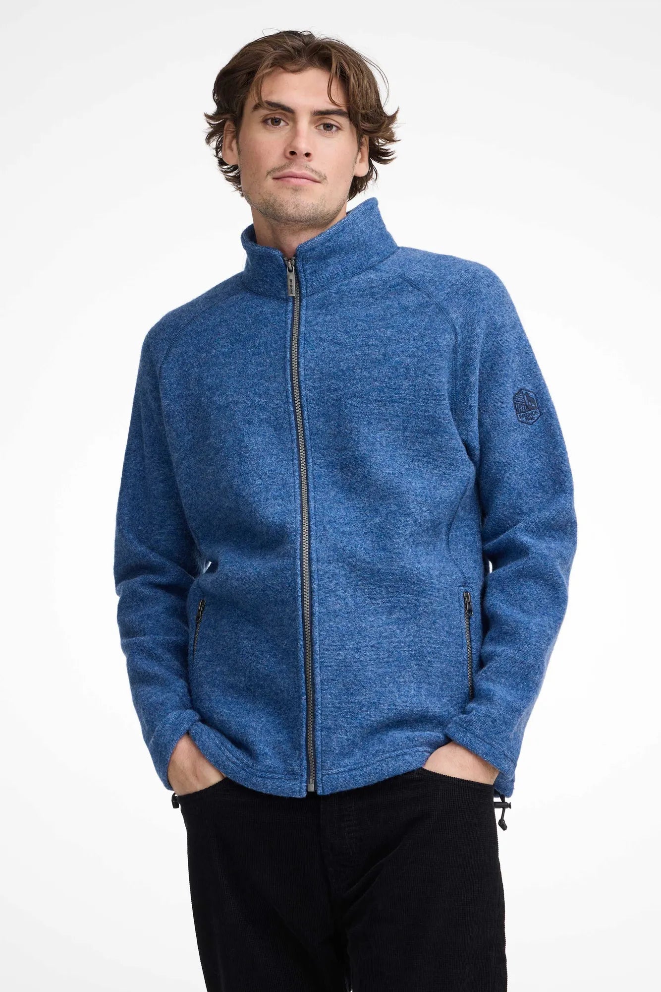 Ivanhoe Danny Full Zip Strickjacke Herren Denim 450g/m²
