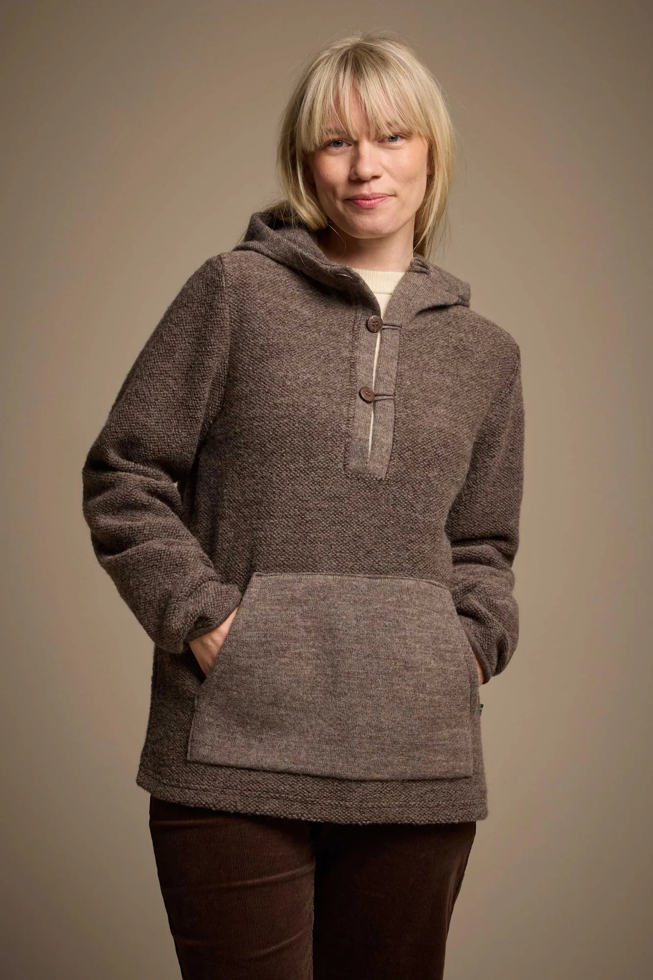 Ivanhoe 1946 Anorak Wolljacke Nutmeg Gr M ungefärbt