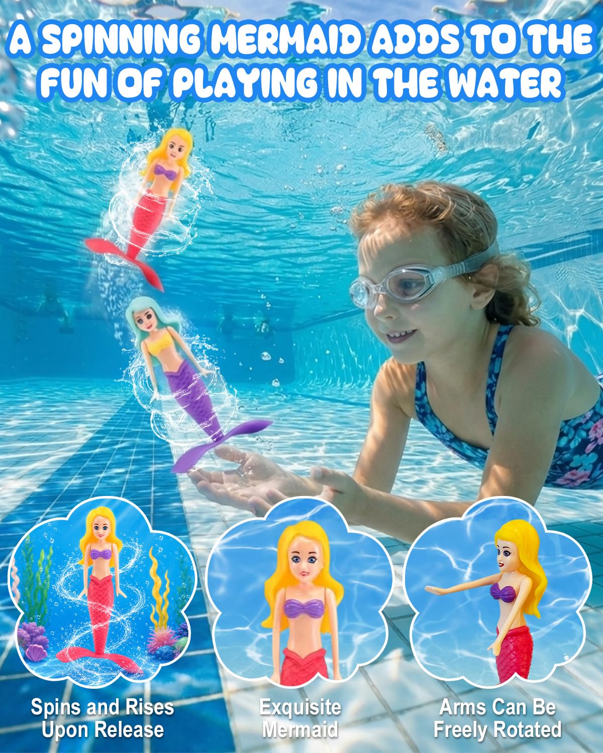 YYDSXK Tauchspielzeug Kinder 34 Teile LED Pool Set