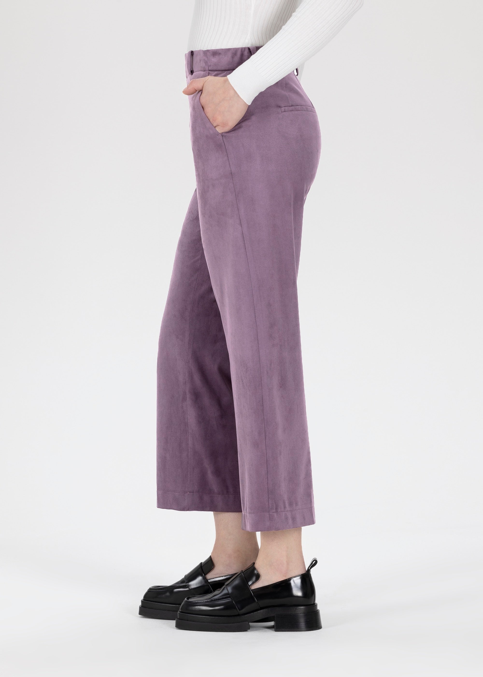 Stehmann Fenja Culotte Wildlederoptik dark violet Lila