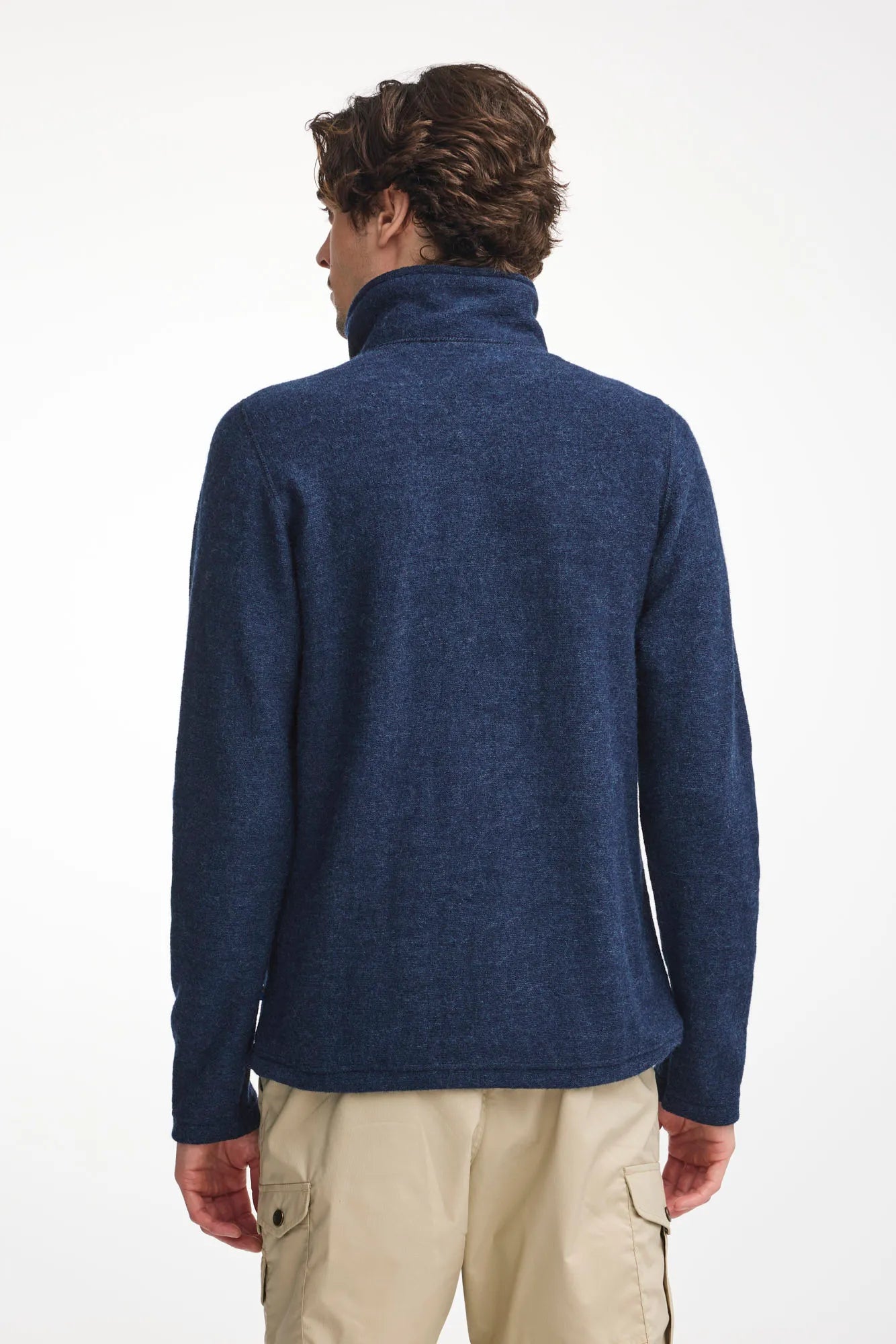 Ivanhoe Bruno Full Zip Wolljacke Light Navy Tencel 350