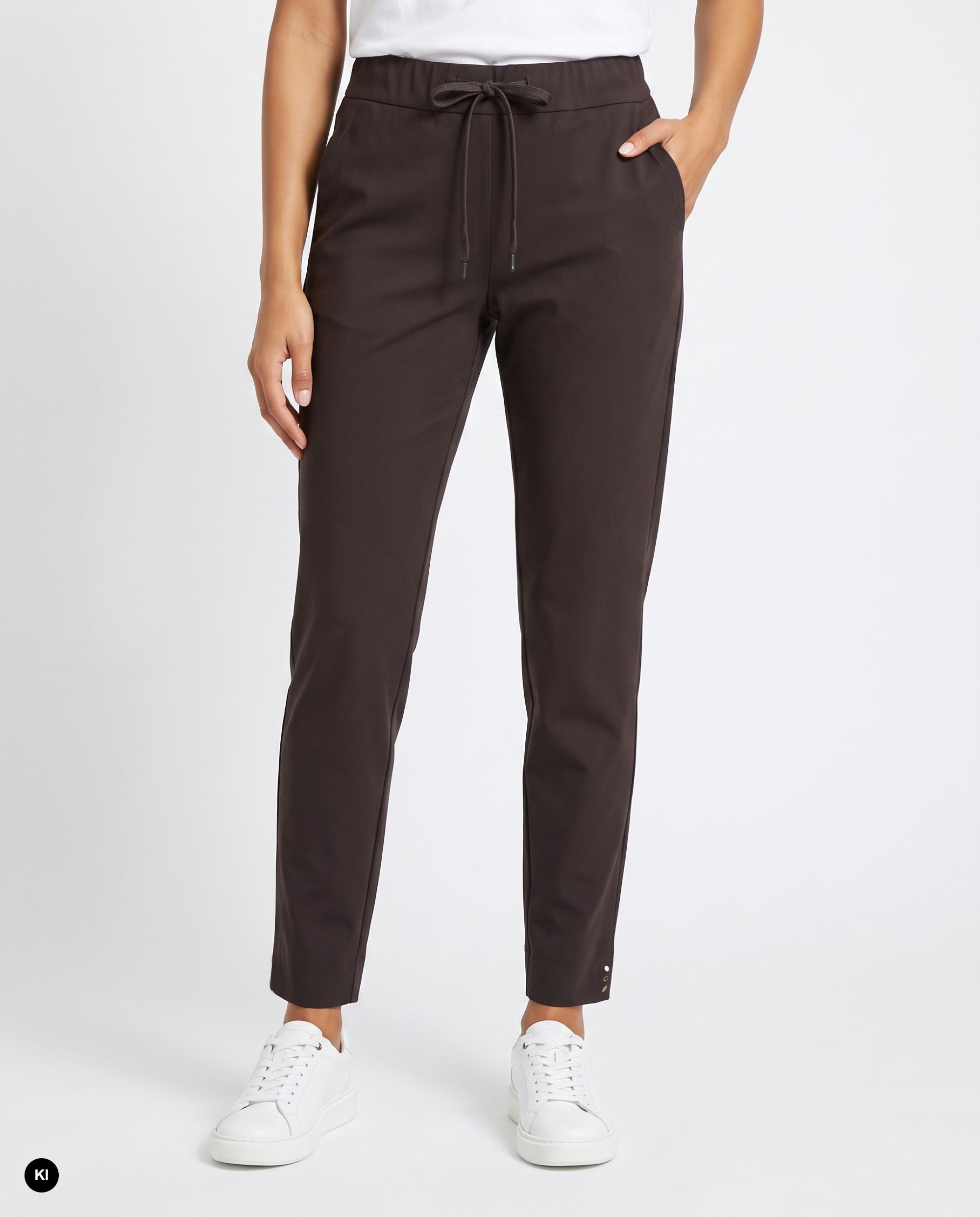 Stehmann Roxana 7/8 Jogpants Hose dark mocha elastischer Bund